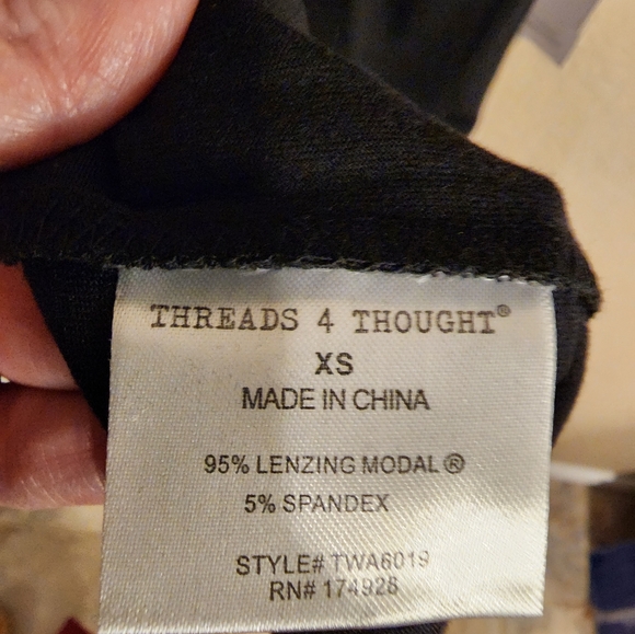 NWT Threads 4 Thought Scoop Neck Black Dress - SZ XS - Picture 5 of 6